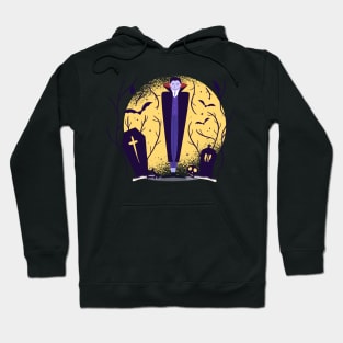 The creepy count comes out of the grave for Halloween Hoodie